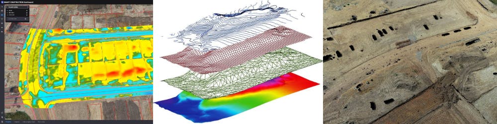 3D terrain maps created by drone mapping